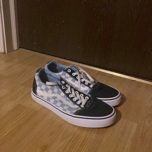 Blue checkered vans